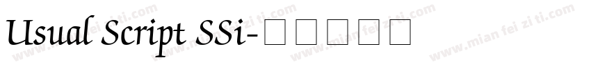 Usual Script SSi字体转换